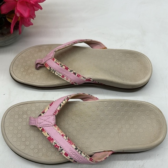 Vionic Tide Pink Floral Flip Flop orthotic sandal Size 7 VIO5074 - Picture 4 of 5